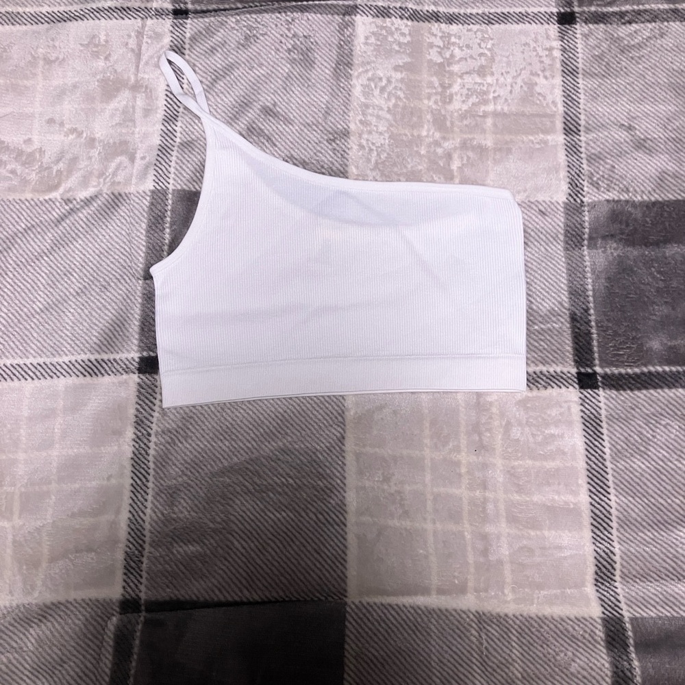 Bozzolo White One-Shoulder Bra